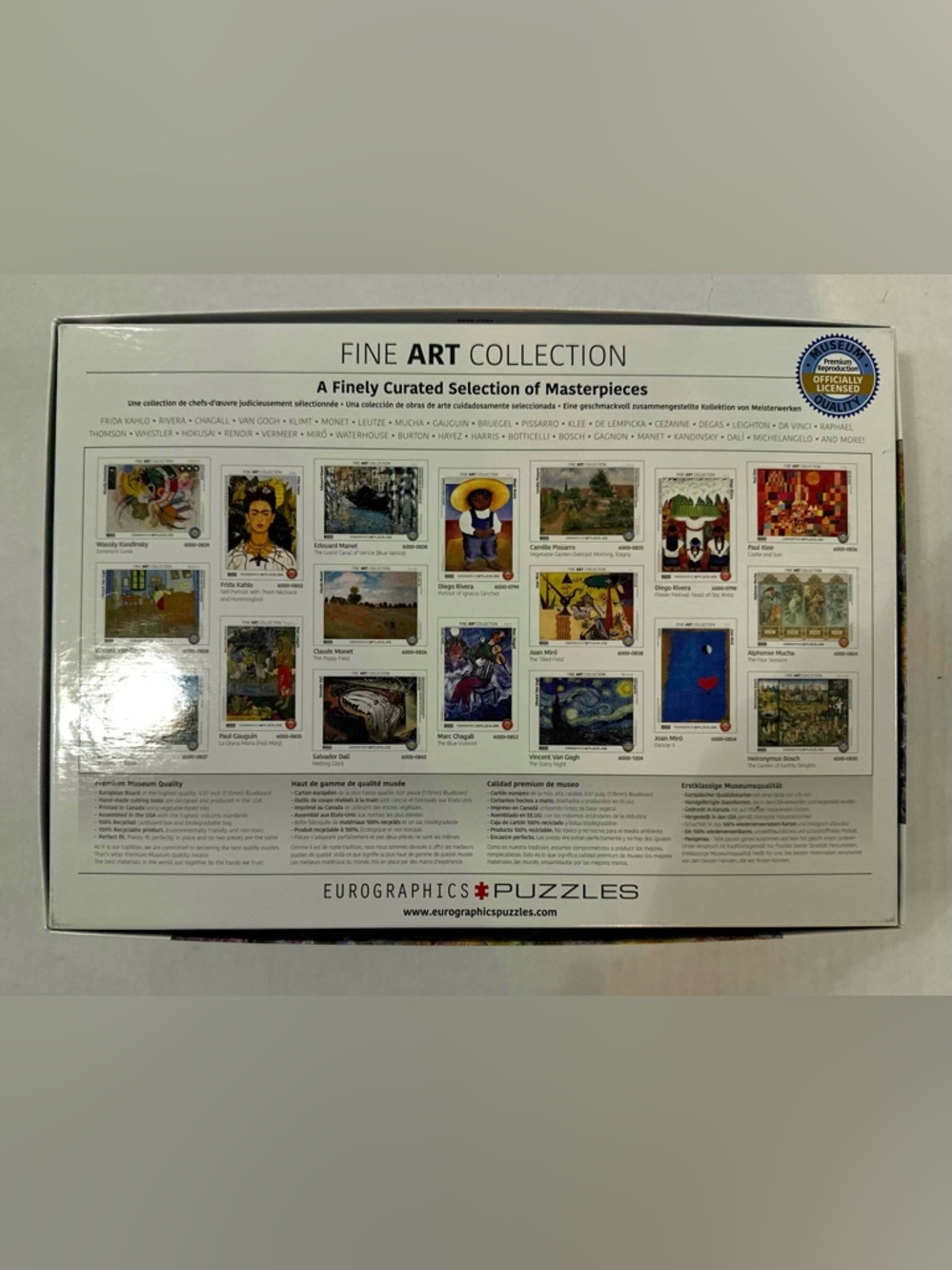 Eurographics Monet's Garden 1000 Piece Puzzle Fine Art Collection - Picture 2 of 7